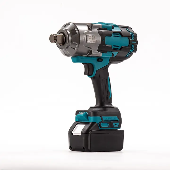 Llave de Impacto Profesional 1000N - Máximo Par Motor, 850W de Potencia - Ideal para Talleres y Uso Industrial (Incluye Maletín y 2 Baterías) - 1