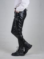 Pantalones De Cuero PU Para Hombre Corte Slim Con Bolsillos Versátiles Y Transpirables Para Un Look Moderno En La Primavera - details 8