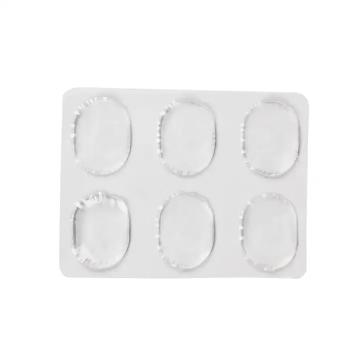 6Pcs Pegatinas De Silicona Para Batería Silenciador De Golpes Control De Sonido Accesorios Para Percusión Tamaño 3.1x2.4x0.36cm - 1