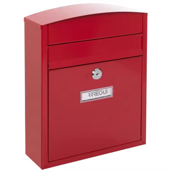 ARREGUI Compact E5736 Buzón Exterior de Acero Tamaño S (Correo DIN A5) | Buzón de Pared Pequeño | Buzón de Correo Individual | Antilluvia | Fácil de Instalar | Rojo - 1