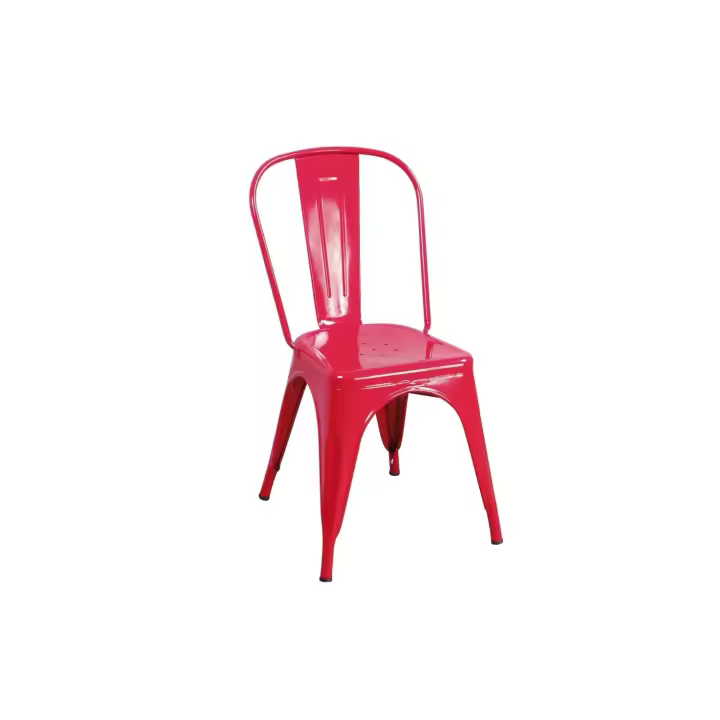 Silla LÚZETE Josephine Roja de Acero para Salón y Cocina - 1