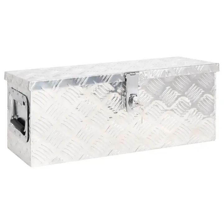 vidaXL Caja de Almacenaje de Aluminio Herramientas con Tapa Arcón Baúl Color Negro,  Plateado, y mas - 1