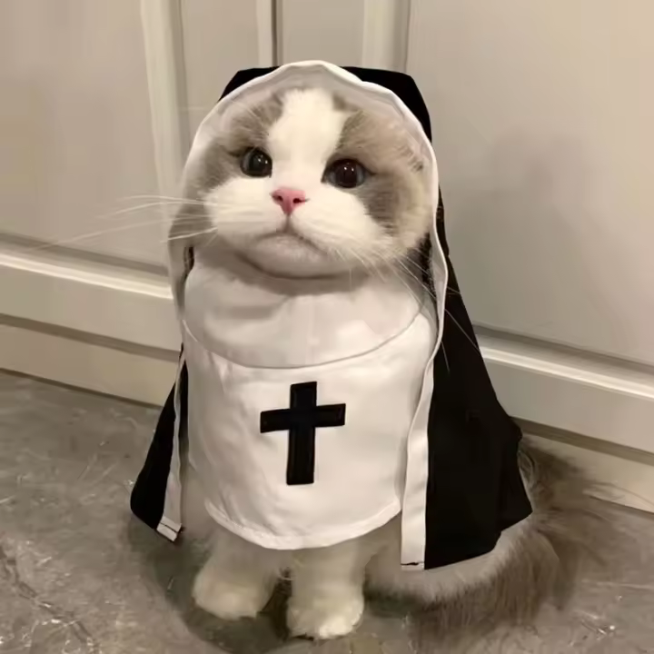 Disfraz De Gato Para Perro Pequeño Ropa De Fiesta Divertida Transpirable Para Todo El Año Accesorios Para Perros - 1