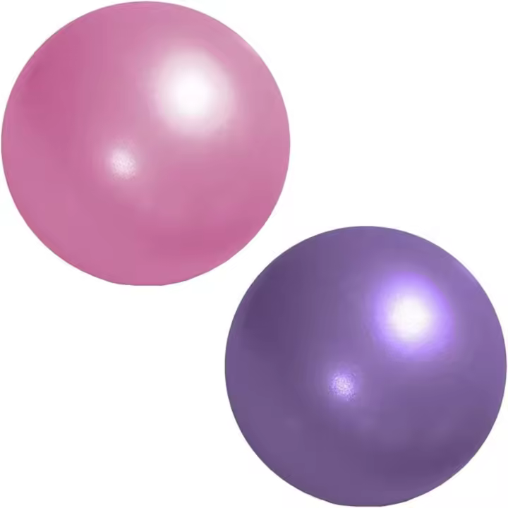 Pelota de Pilates, pelota de gimnasia de 25 cm, pequeña, Pelotas de Gimnasia para niños, with pajita inflable, 2 piezas - 1