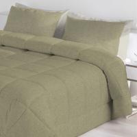 Edredón Conforter Fundeco Modelo BRADY Reversible Verde Beige Colores Naturales 100% Poliéster - details 4