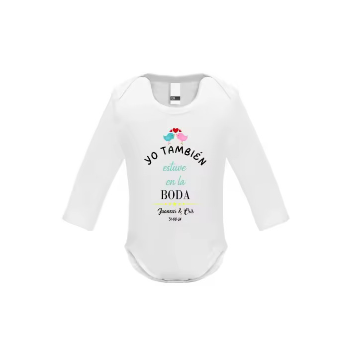 Body para bebe  Yo tambien estuve en la boda,regalo de boda roly,3 modelos a elegir - 1