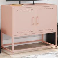 vidaXL Mueble para TV de acero oliva 68,5x39x60,5 cm en color Verde/Amarillo/Rosa y más | almacenamiento funcional diseño moderno para baño dormitorio sala - details 2