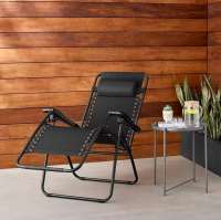 Silla plegable gravedad cero tumbona ajustable sillón reclinable con reposacabeza gravedad, medida 165x65x110 peso 6kilos cero para playa, jardín, terraza, patio - details 3