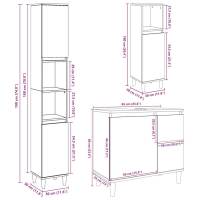 vidaXL Set muebles de baño 2 piezas madera contrachapada gris hormigón - details 6