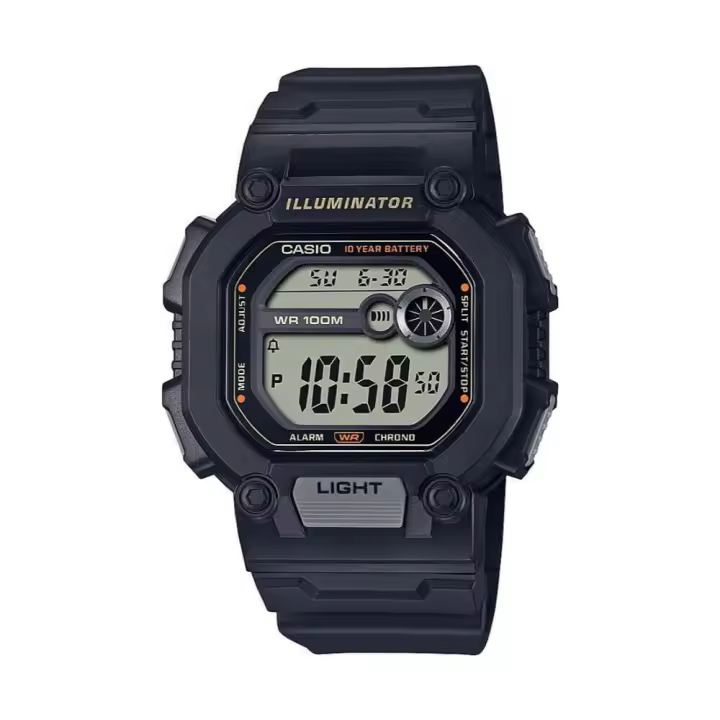 reloj digital deportivo hombre Casio W-737HX-1AV 100m WR alarma luz Led 10 años batería - 1