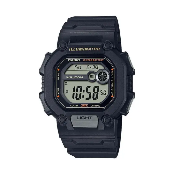 reloj digital deportivo hombre Casio W-737HX-1AV 100m WR alarma luz Led 10 años batería - 1