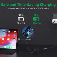 Cable De Extensión USB C 5A Macho-Hembra Ángulo De 90 Grados Carga Rápida USB Type C 3.1 PD100W Para Dispositivos Móviles Y Computadoras - details 1
