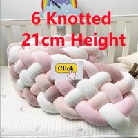 Protector De Cuna Para Bebé Con Nudo Y Trencita Almohadilla De Cojín Anticolisión Decoración De Habitación Infantil 1M/2M/3M/4M Tamaño Plush Material Algodón - details 2