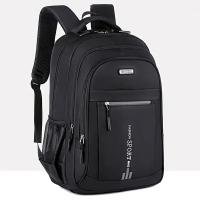 Mochila de viaje para hombre de gran capacidad, nailon resistente, correas de hombro ajustables, múltiples compartimentos, ideal para negocios y escuela, color negro. - details 12