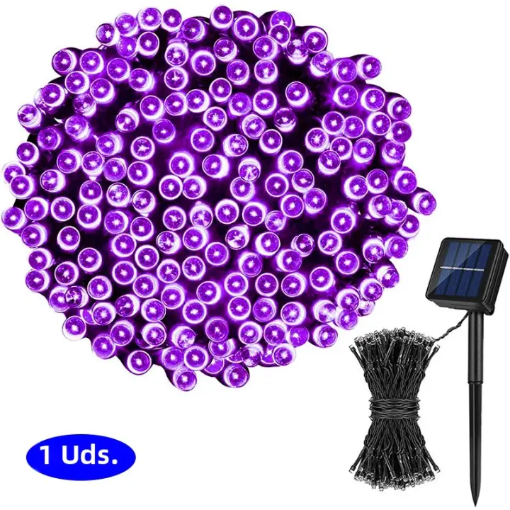 Cadena De Luces Solares LED Para Exterior Impermeable 8 Funciones Decoración De Jardín Navidad Estrella Cielo Atmosfera Luz Para Patio - 1