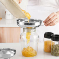 Funel De Bocadillo Ancho De Acero Inoxidable Para Ensaladas Jars Aceite Vino Agua Especias Accesorios De Cocina Herramientas Gadget - details 0