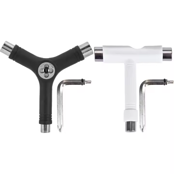 2 piezas de herramientas para monopatín, Longboard, herramienta para monopatín, llave inglesa, herramienta T portátil, accesorios para patín - 1