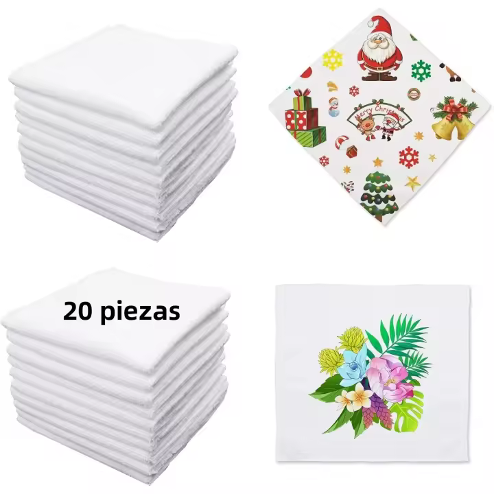 Paquete De 20 Toallas De Sublimación Vacías De 12 Pulgadas Microfibra Para Cocina Toallas De Mano Y Limpieza - 1