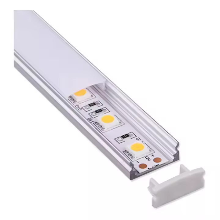 Perfil De Aluminio recto Para Tira Led 17x7mm 2 unidades de 1m - Marca DEMASLED - 1