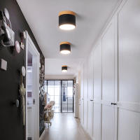 Lámpara De Techo Moderna LED Pequeña Con Decoración De Madera Redonda Iluminación Interior Creativa Para Pasillo Balcón Oficina - details 7
