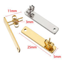 10pcs Pendantes De Estudium En Acero Inoxidable Rectangular Con Base Y Tapón Para Orejas Herramientas Para Joyería DIY - details 9