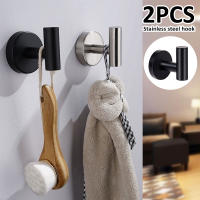 2Pcs Ganchos De Toalla Pulidos Para Baño Y Cocina Acero Inoxidable Soporte De Pared Con Tornillos Para Ropa Y Delantales Accesorios De Baño Y Cocina - details 0