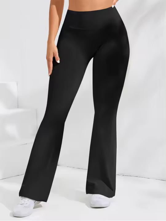 Leggings De Yoga Para Mujer Cintura Alta Flared Talla Grande Pantalones De Yoga Transpirables Fitness Ejercicio Casual Slimming - 1