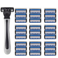 Afeitadora Manual De Acero Inoxidable Clásica Doble Corte 6 Capas Para Barba Y Bigote Afeitadora De Cuchilla Manual Para Hombres - details 0