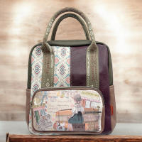 Mochila Sweet Candy - Varios Bolsillos y Compartimentos- C-268-01 - Colección Viajes - 30x24x12cm - Diseño Vintage y Funcional. - details 0