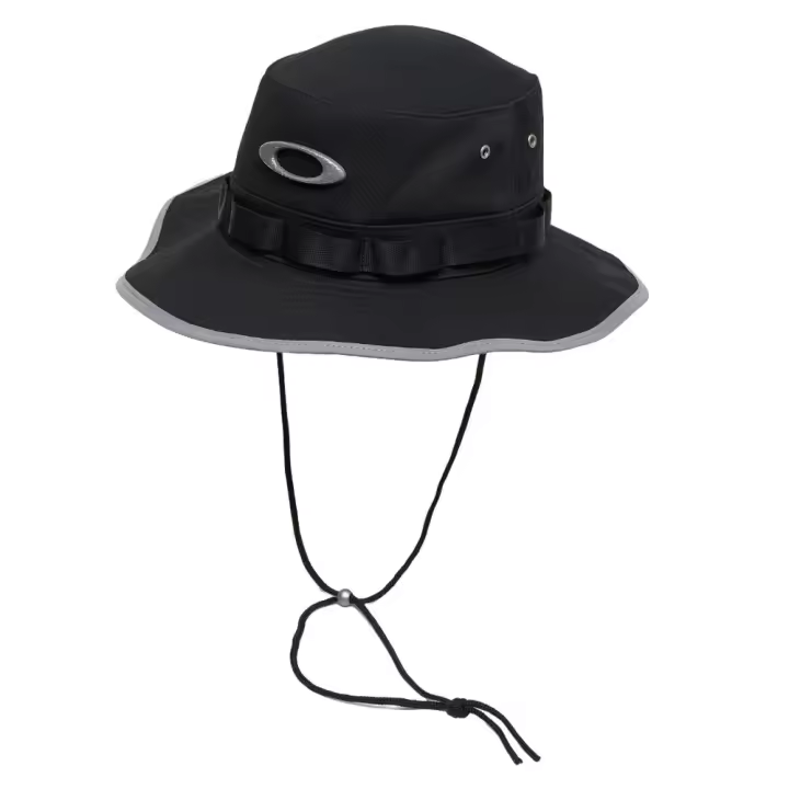 Gorro Negro Oakley Field Boonie Hat Blackout con Cordón Ajustable - 1
