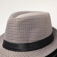 Sombrero Houndstooth Británico Para Hombres Y Mujeres Casual Estilo De Jazz Para Escenario Y Fiestas Material Poliéster - details 3