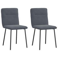 vidaXL Sillas de comedor 2 unidades terciopelo en color Gris oscuro/Verde claro/Azul y más | cómodas modernas ergonómicas para comedor cocina salón hogar - details 0