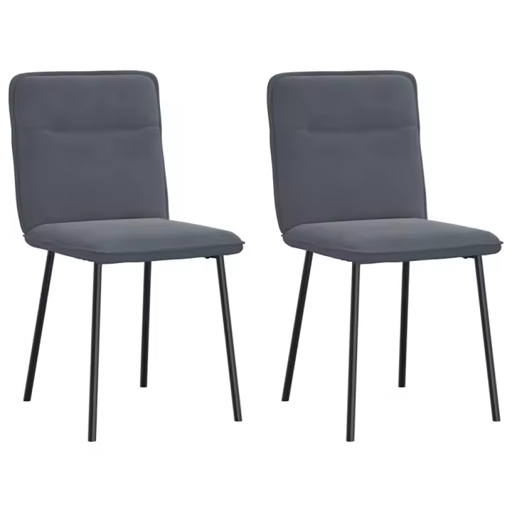 vidaXL Sillas de comedor 2 unidades terciopelo en color Gris oscuro/Verde claro/Azul y más | cómodas modernas ergonómicas para comedor cocina salón hogar - 1