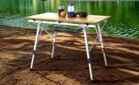 AREBOS Mesa de camping 90 x 51,5 cm mesa rodante aluminio mesa plegable exterior - details 1
