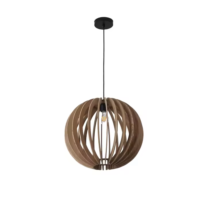 ALPINALUZ Lámpara de techo colgante de madera Ø45cm "VIDAR"-E27 - 1