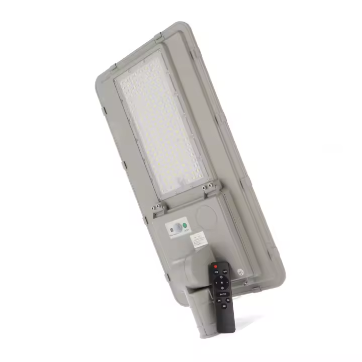 IluminaShop - Farola Solar de LED para Alumbrado Publico 200W IP65 Chip Sanan con Sensor Crepuscular / Movimiento con Control Remoto - 1