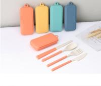 Juego De Cubiertos Portátil Desmontable 4 Piezas Cuchillo Cuchara Tenedor Palillos Set De Cocina Para Viajes Picnics Camping - details 4