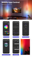 Lámpara De Piso Inteligente 150cm RGB LED Controlable Por APP Iluminación Moderna Para Dormitorio Juego Sala De Estar - details 5
