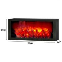 ARISE SHOP-Luz de Llama Decorativa para Chimenea Eléctrica Empotrada Incorporada, con Juego de Leños Efecto Decorativo Negro,USB,funciona con pilas. - details 2