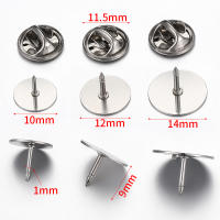 10pcs Base De Broche De Mariposa En Acero Inoxidable Para Cufflink Y Corbata Accesorios De Joyería Componentes Obsoletos - details 0