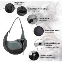 Bolsa portátil para perros Bolsa transpirable de malla para perros y gatos Cachorro de mascotas Bolsa de hombro Bolsa de viaje ajustable para mascotas pequeñas Perro, S - details 1