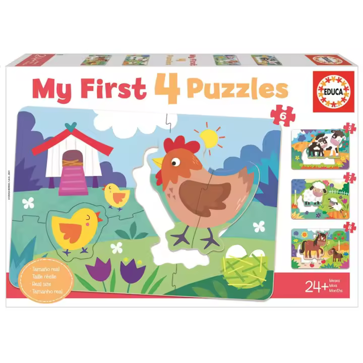 Puzzles progresivos 5-6-7-8 piezas Mamás Y Bebés "My First Puzzles" (Educa 18899) - 1