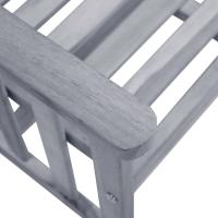 vidaXL Sillas de jardín con mesita madera maciza acacia 159x61x92 cm - details 4