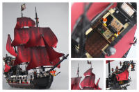 Bloques De Construcción De Barco De Perla Negra Juguete De Montaje Para Niños Regalo De Cumpleaños Y Navidad Ambush Warship De Pirates of Caribbean Compatible Con Lego - details 3