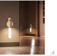 Luz Nocturna Sensor De Cuerpo LED Diseño De Madera Para Dormitorio Luz De Pared Manejable Luz De Lectura De Escritorio Iluminación De Pasillo Baño - details 6