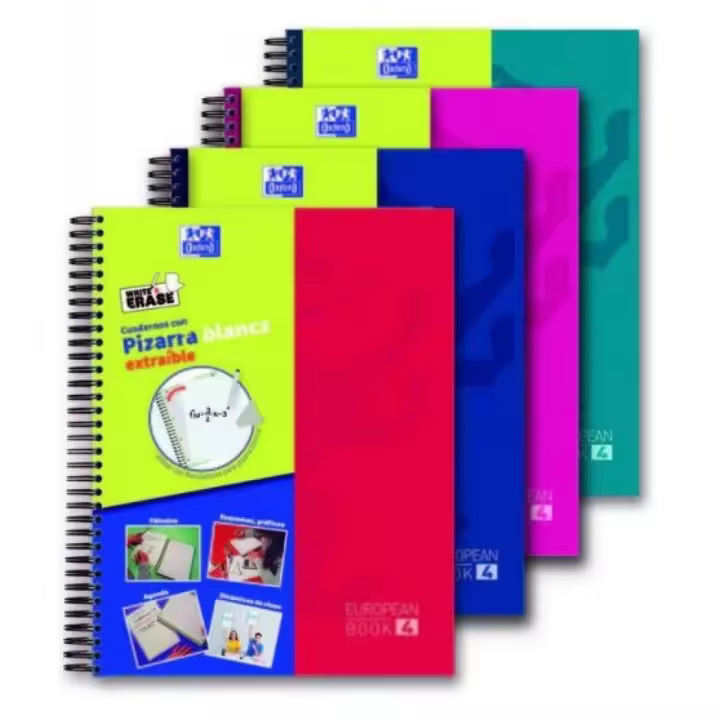 OXFORD.CUADERNOS PAQ/5 BLOC Y PIZARRA A4+ 120H 90G. CUAD.5X5 SURTIDO BOOK4 - 1