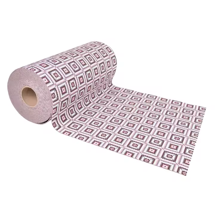 Cofan Rollo de Alfombra Vinílica con Diseño de Cuadros Crochet · Impermeable, Antimanchas y Resistente · Medidas del rollo: 50 cm x 15 m - 1