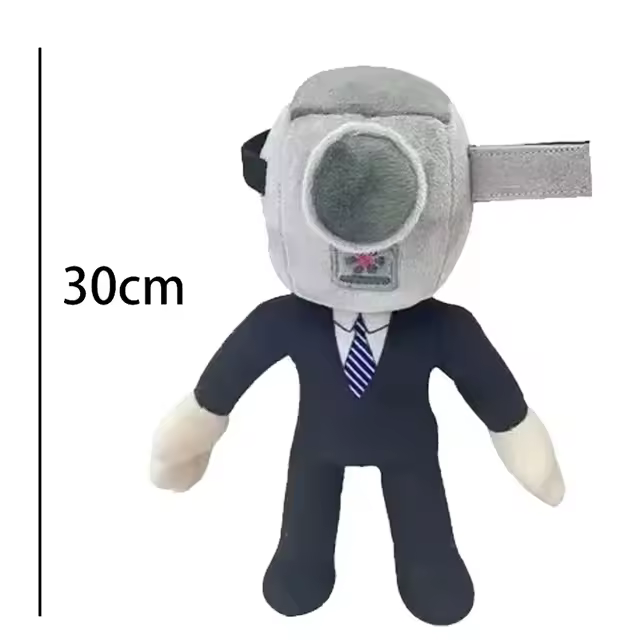 Juguete De Peluche Skibidi Toilet Speakerman Y Camara Man Muñeco Suave De Peluche Para Adultos Y Adolescentes Material De Algodón Relleno De Poliéster - 1