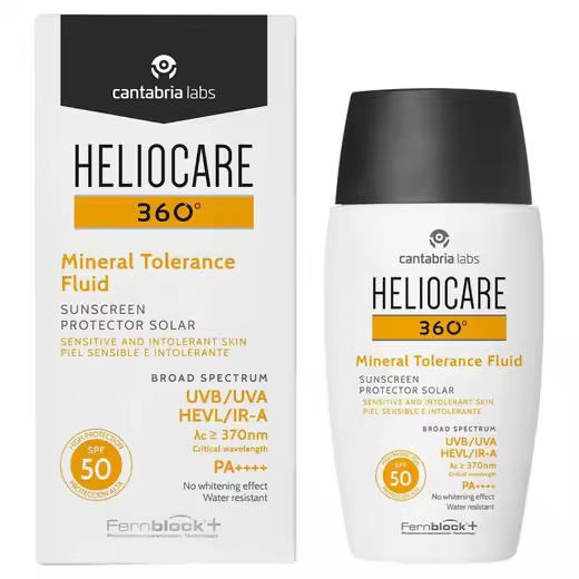 HELIOCARE 360 MINERAL TOLERANCE FLUID SPF50+ FOTOPROTECTOR PARA PIEL SENSIBLE E INTOLERANTE SIN EFECTO BLANCO - 1