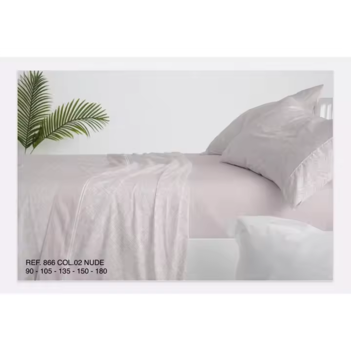 Juego sabanas Tela estampada Dorvel Burrito Blanco modelo 866 color Nude c.02 - 1